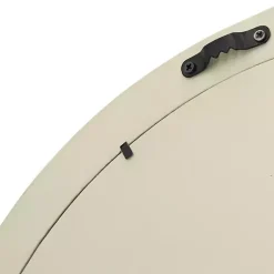 Kirklands Home Round Cream Mango Wood Wall Mirror Best