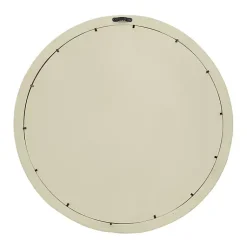 Kirklands Home Round Cream Mango Wood Wall Mirror Best