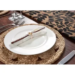 Kirklands Home Round Decorative Braided Jute Placemats, Set of 2 Tan Discount