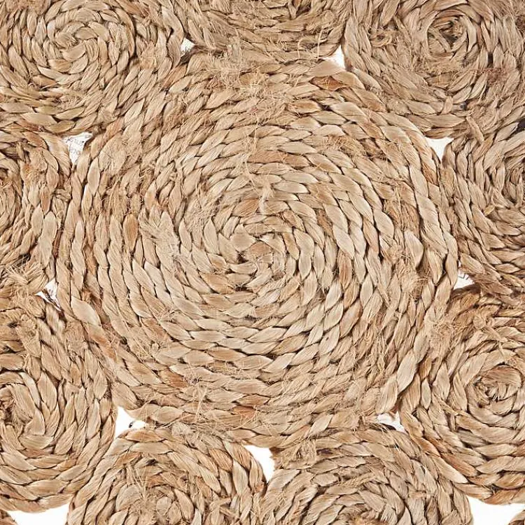 Kirklands Home Round Decorative Braided Jute Placemats, Set of 2 Tan Discount
