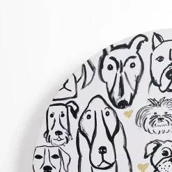 Kirklands Home Round Dog Doodle Canvas Art Print Clearance