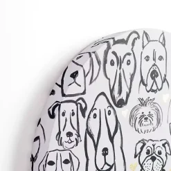 Kirklands Home Round Dog Doodle Canvas Art Print Clearance