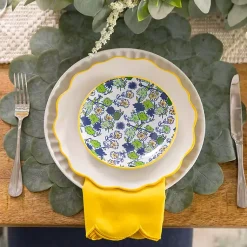 Kirklands Home Round Eucalyptus Leaves Placemat Green Sale
