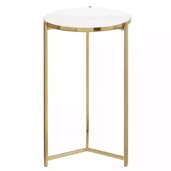 Kirklands Home Round Aguilar Accent Table Gold Outlet