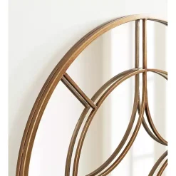 Kirklands Home Round Gold Geometric Overlay Wall Mirror Discount