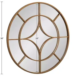 Kirklands Home Round Gold Geometric Overlay Wall Mirror Discount