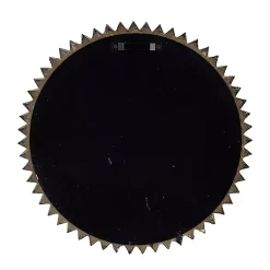 Kirklands Home Round Gold Textured Diamond Wall Mirror Sale