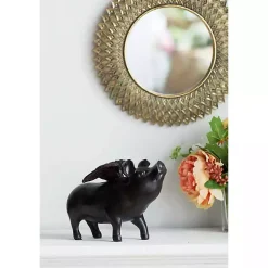 Kirklands Home Round Gold Textured Diamond Wall Mirror Sale