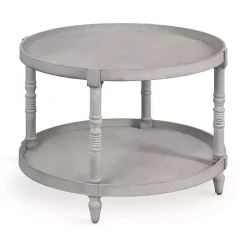 Kirklands Home Round Bellport Coffee Table Gray Clearance