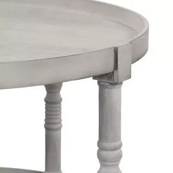 Kirklands Home Round Bellport Coffee Table Gray Clearance