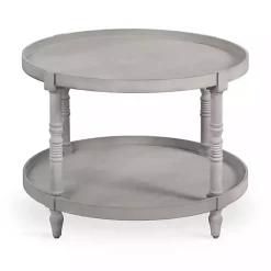 Kirklands Home Round Bellport Coffee Table Gray Clearance