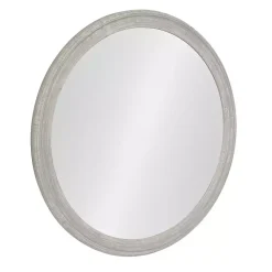 Kirklands Home Round Gray Mansell Wood Wall Mirror Outlet