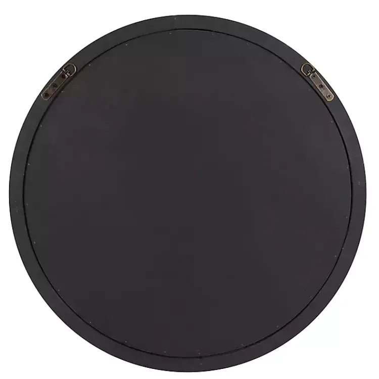 Kirklands Home Round Gray Mansell Wood Wall Mirror Outlet