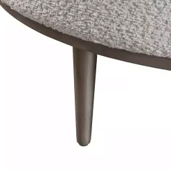 Kirklands Home Round Upholstered Ottoman Gray Online