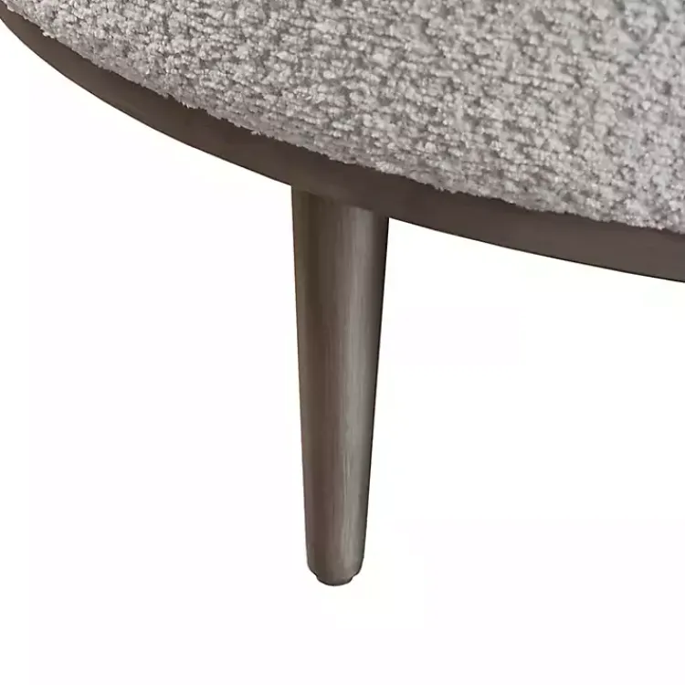 Kirklands Home Round Upholstered Ottoman Gray Online