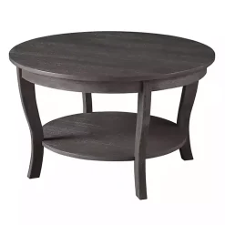 Kirklands Home Round wash Curved Legs Coffee Table Gray