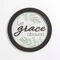 Kirklands Home Round Let Grace Abound Wall Plaque Clearance