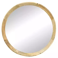 Kirklands Home Round Mango Wood Wall Mirror Sale