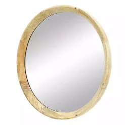 Kirklands Home Round Mango Wood Wall Mirror Sale