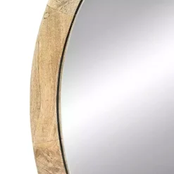 Kirklands Home Round Mango Wood Wall Mirror Sale