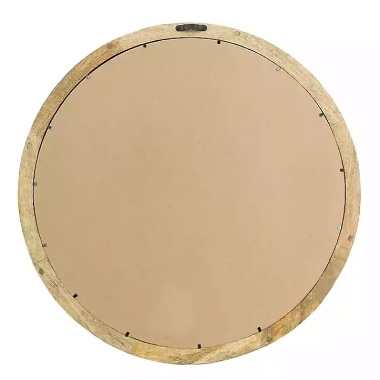 Kirklands Home Round Mango Wood Wall Mirror Sale