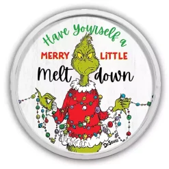 Christmas Art & Wall Decor>Kirklands Home Round Merry Little Meltdown Wall Plaque