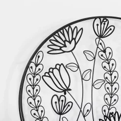 Kirklands Home Round Metal Floral Cutout Wall Plaque Black Online