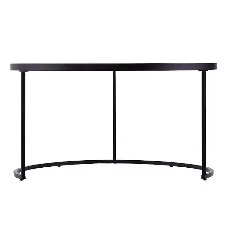 Kirklands Home Round Mirrored Nesting Tables, Set of 2 Black Discount