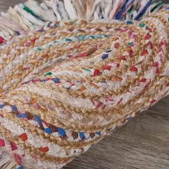Kirklands Home Round Multicolor Braided Jute Area Rug, 3x3 Clearance