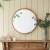 Kirklands Home Round Natural Light Wood Wall Mirror Best