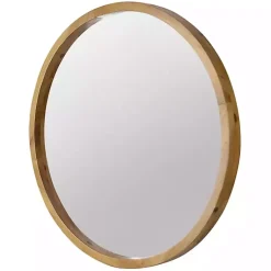 Kirklands Home Round Natural Light Wood Wall Mirror Best