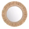 Kirklands Home Round Natural Rattan Beaded Wall Mirror Online