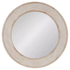 Kirklands Home Round Natural Rattan Wall Mirror New