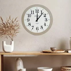 Kirklands Home Round Natural Reed Frame Wall Clock Sale