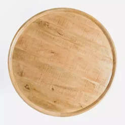 Kirklands Home Round Natural Wood Hughes Coffee Table Tan Online