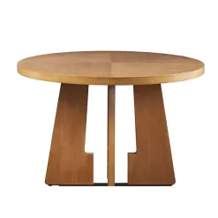 Kirklands Home Round Pecan Wood Kenny Dining Table Brown Sale