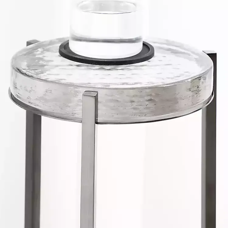 Kirklands Home Round Pewter Aguilar Accent Table