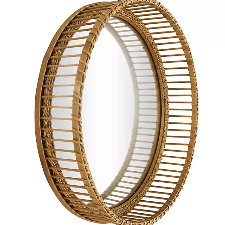 Kirklands Home Round Seagrass and Bamboo Wall Mirror Online