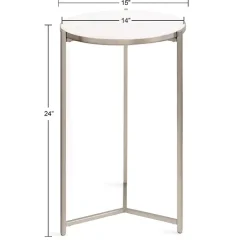 Kirklands Home Round Aguilar Accent Table Silver New