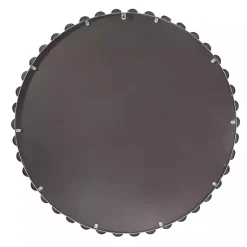 Kirklands Home Round Silver Beaded Wall Mirror Discount