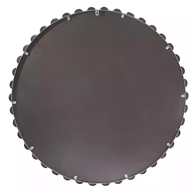 Kirklands Home Round Silver Beaded Wall Mirror Discount