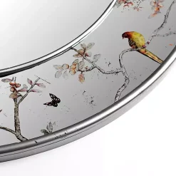 Kirklands Home Round Silver Birds and Branches Wall Mirror Hot