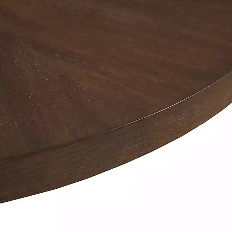Kirklands Home Round Walnut Wood Starburst Coffee Table Brown