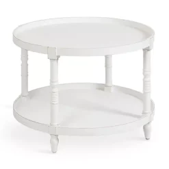 Kirklands Home Round Bellport Coffee Table White Discount
