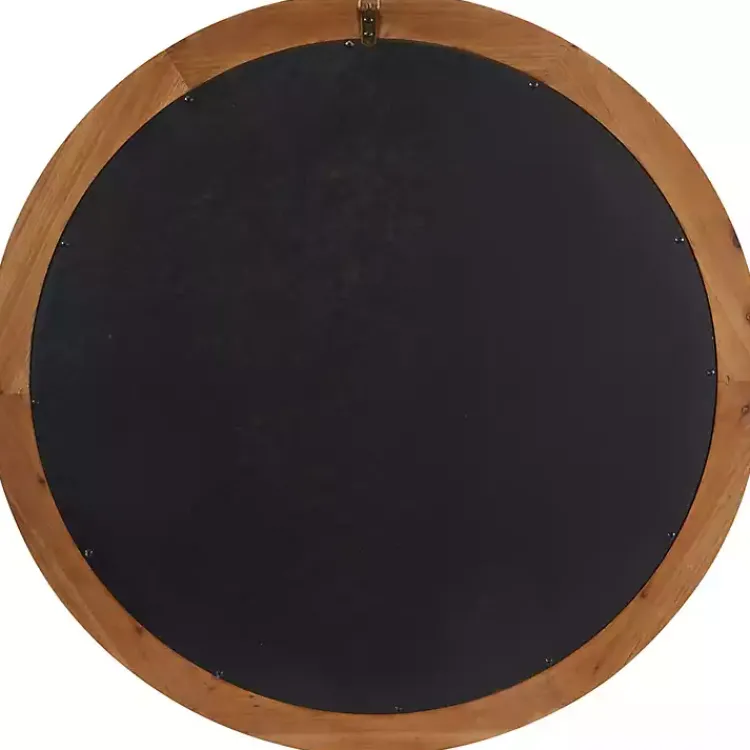 Kirklands Home Round Whitewash Beaded Wall Mirror Best
