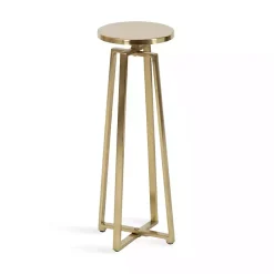 Kirklands Home Round Zia Metal Accent Table Gold Discount
