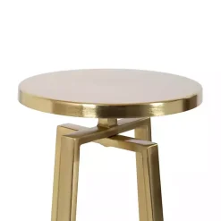 Kirklands Home Round Zia Metal Accent Table Gold Discount