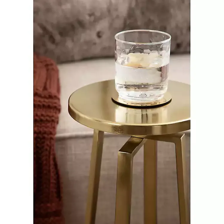 Kirklands Home Round Zia Metal Accent Table Gold Discount