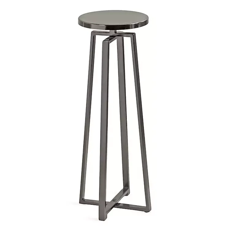 Kirklands Home Round Zia Pewter Metal Accent Table Gray Online