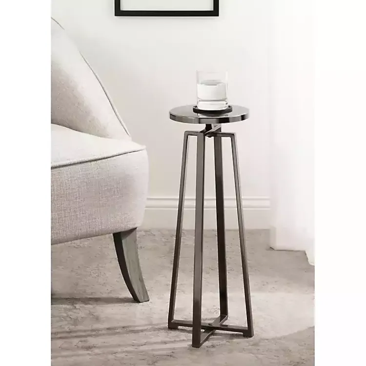 Kirklands Home Round Zia Pewter Metal Accent Table Gray Online